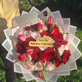 Rosas con tulipanes