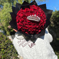 Ramo 100 rosa con corona
